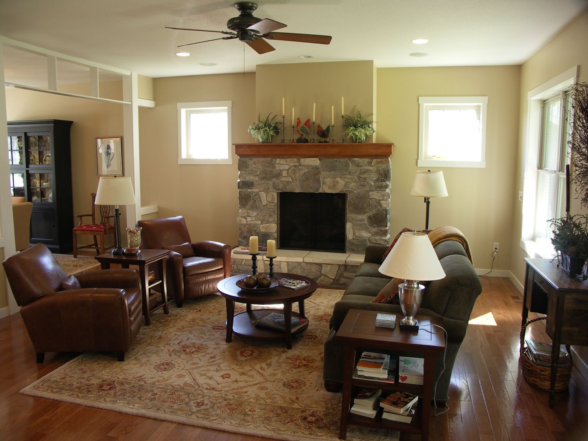 Stone Fireplace