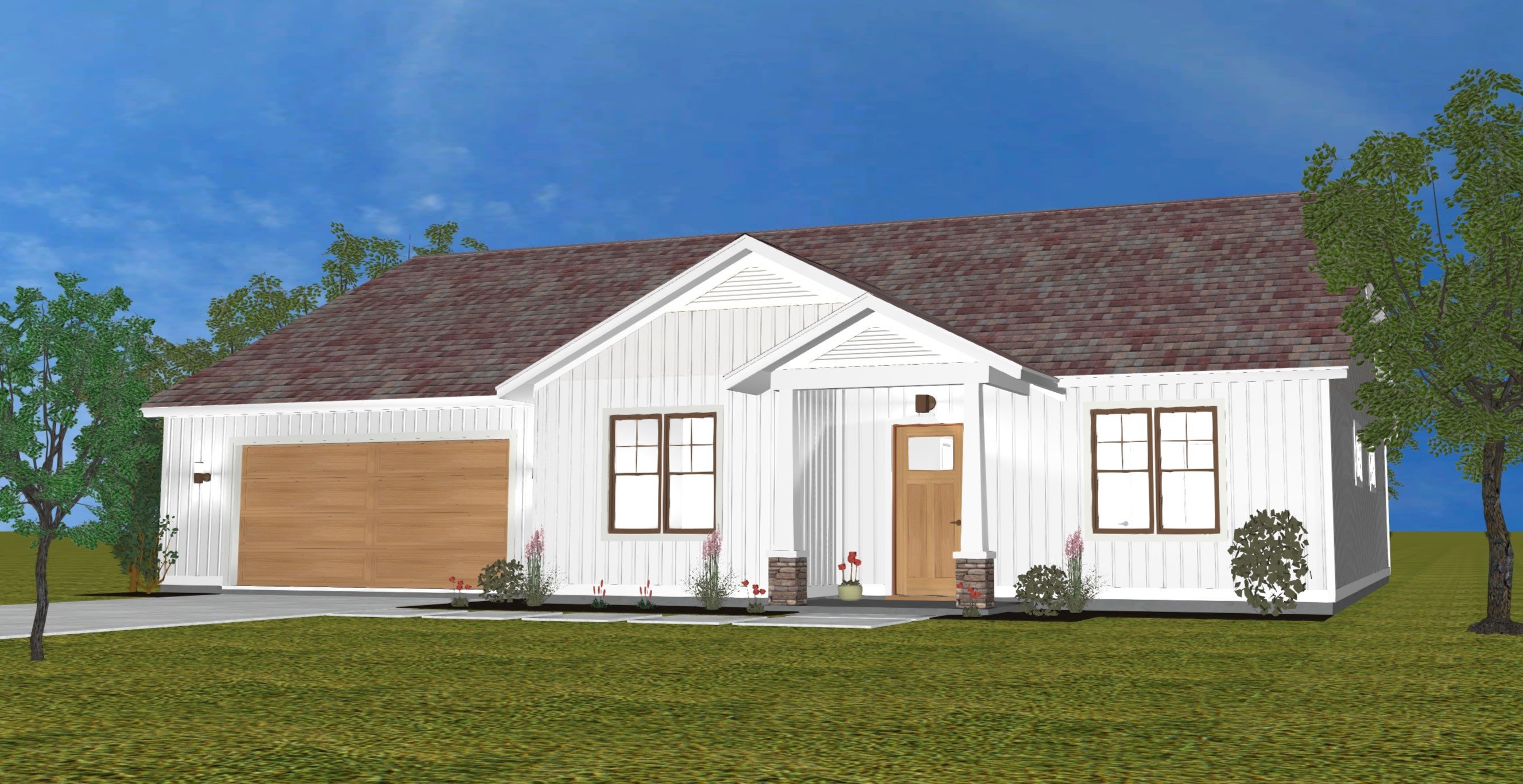 Craftsman 3D Elevation